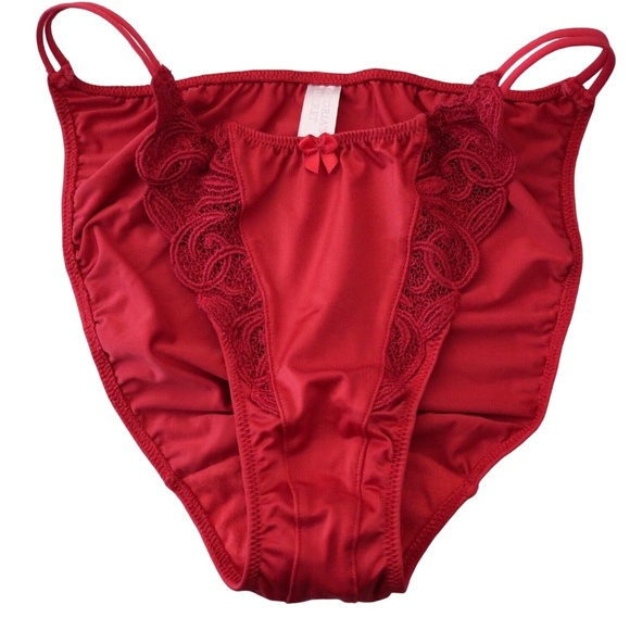 RARE Victoria's Secret Second Skin Satin Lace Double String Bikini Panties NWT - Picture 2 of 12